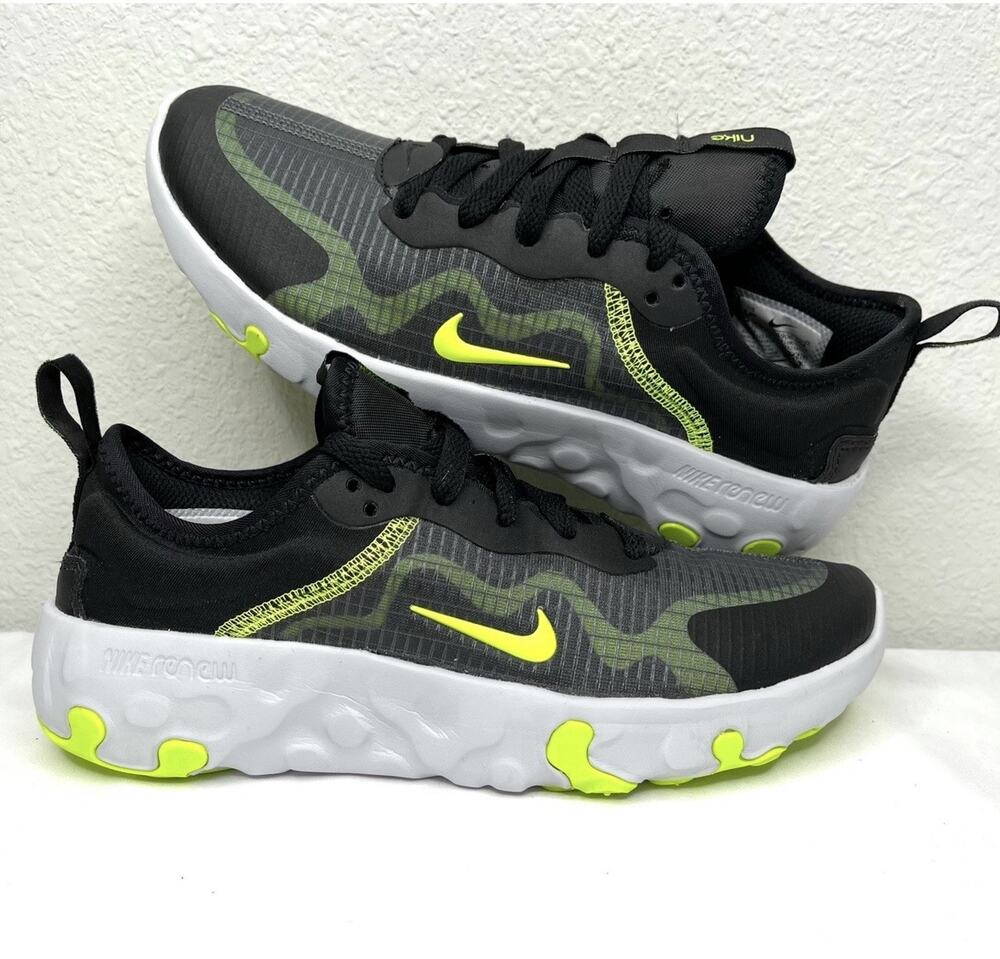 New Unisex Nike Renew Lucent (GS) CD6906004 Black Volt Running Shoes W US 6